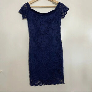 🎈Streetwear Society women navy laced mini cocktail Fairycore whimsigoth dress M